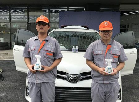 豐田車內(nèi)荃芬除甲醛施工案例