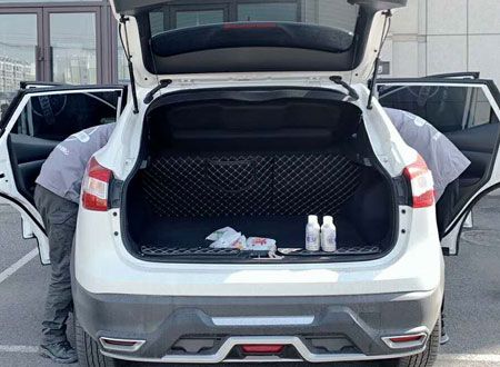 尼桑逍客車內(nèi)荃芬除甲醛施工案例